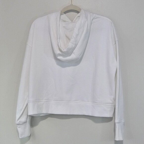 CALVIN KLEIN CROPPED WHITE HOODIE SIZE MEDIUM - Picture 3 of 7